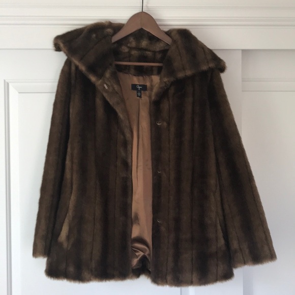 Aqua Faux Fur Jacket - Picture 1 of 3